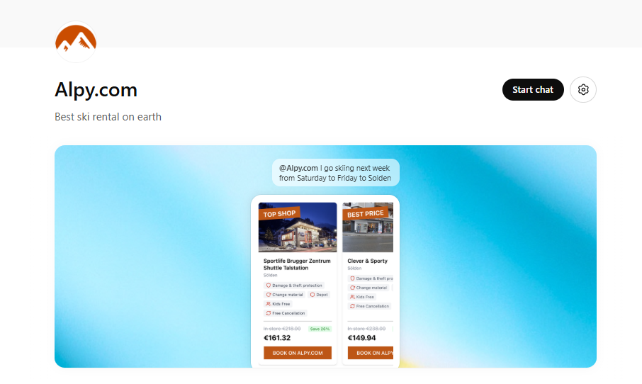 Alpy App - find the Alpy app in ChatGPT