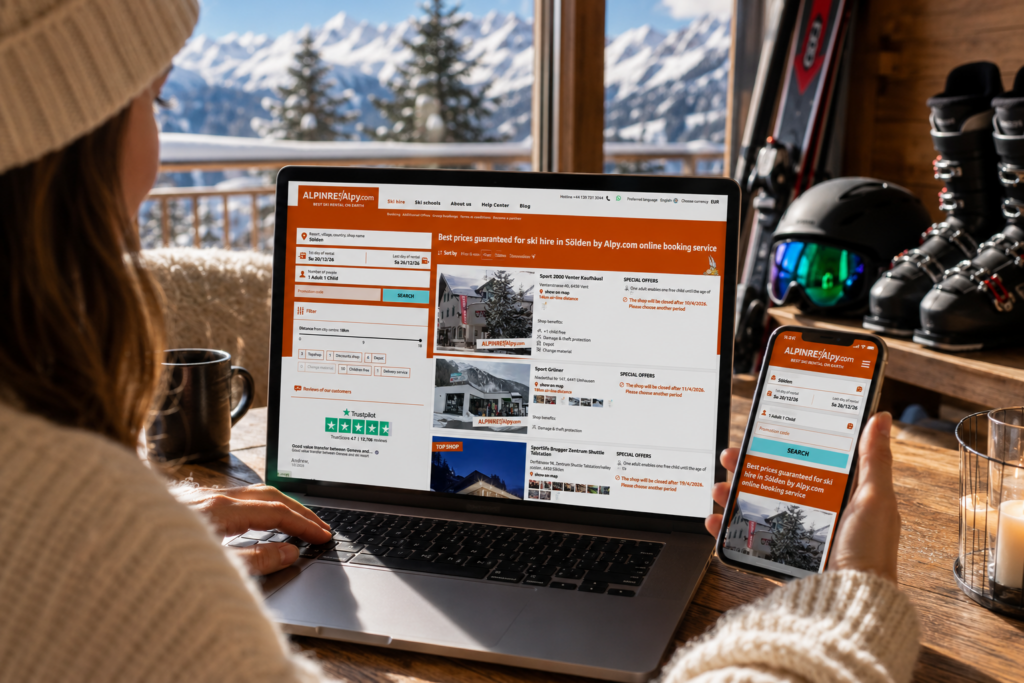 Ski rental platform europe compared. Best ski rental platform: Alpy.com